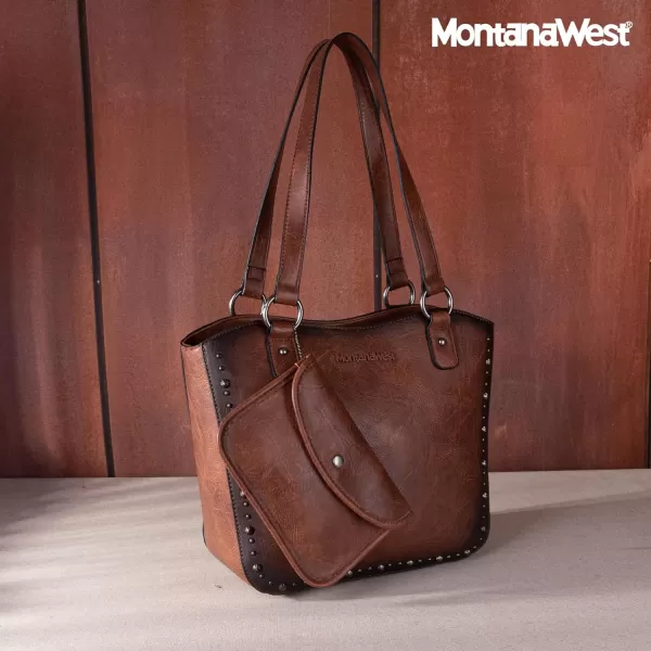 Montana West Women's Western Handbag Tooling Tote Bag Conceal Carry Purse with Detachable Holster