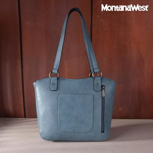 Montana West Women's Western Handbag Tooling Tote Bag Conceal Carry Purse with Detachable Holster