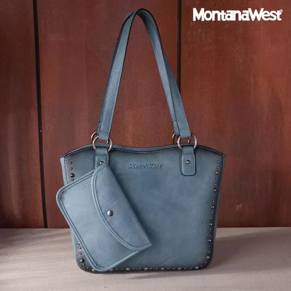 Montana West Women's Western Handbag Tooling Tote Bag Conceal Carry Purse with Detachable Holster