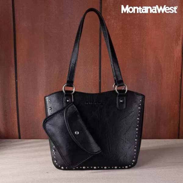 Montana West Women's Western Handbag Tooling Tote Bag Conceal Carry Purse with Detachable Holster