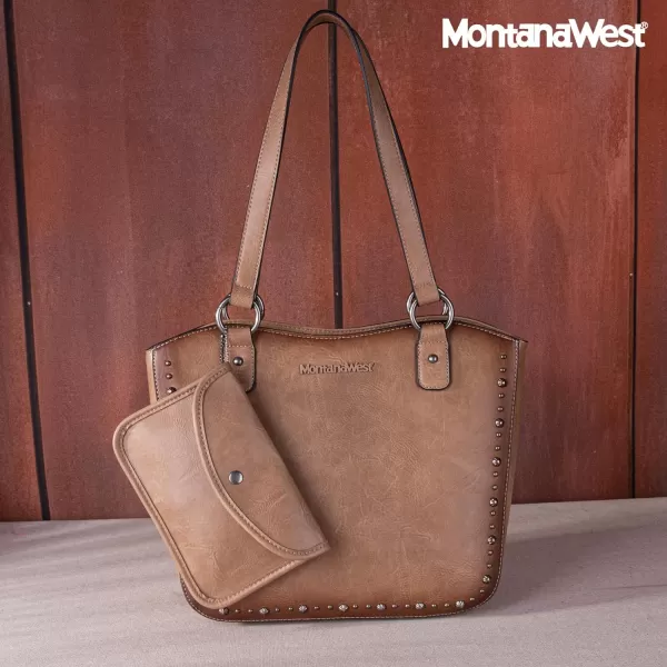 Montana West Women's Western Handbag Tooling Tote Bag Conceal Carry Purse with Detachable Holster