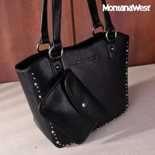 Montana West Women's Western Handbag Tooling Tote Bag Conceal Carry Purse with Detachable Holster