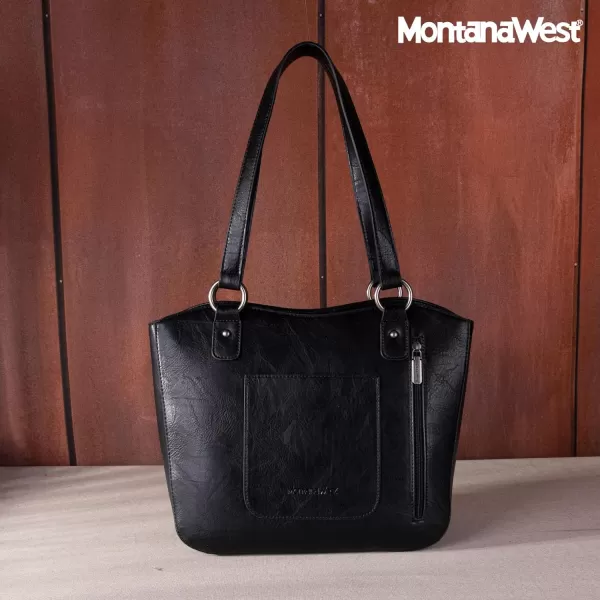 Montana West Women's Western Handbag Tooling Tote Bag Conceal Carry Purse with Detachable Holster