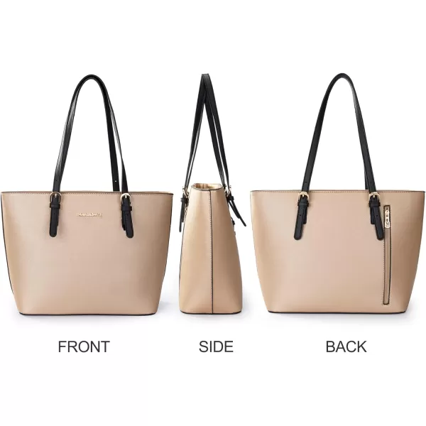 Tote Handbag Purse Set for Women Large and Medium 2pcs Satchel Shoulder Bag with Holster