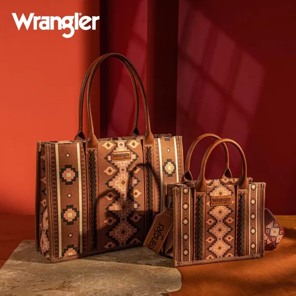 Wrangler Tote Bag for Women Aztec Top Handle Satchel Purse Boho Shoulder Handbags)