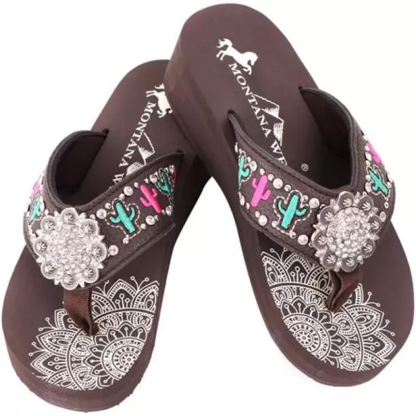 Montana West Flip Flops for women Wedge Flip Flops Western Wedge Sandals Bling Flip Flops Beach Sandals