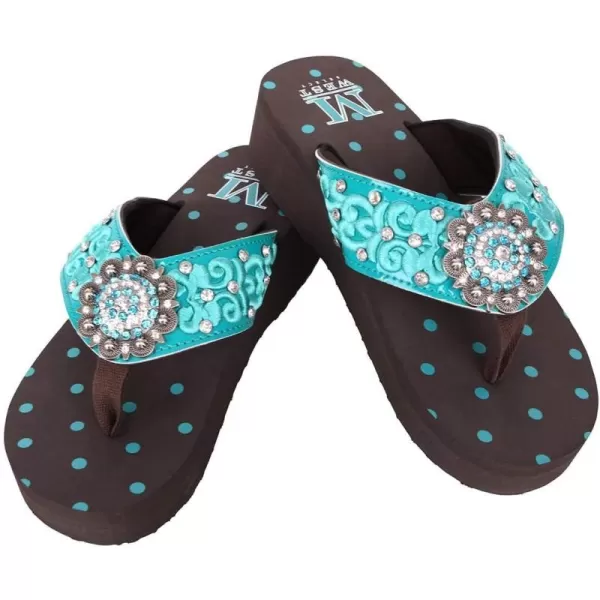 Montana West Flip Flops for women Wedge Flip Flops Western Wedge Sandals Bling Flip Flops Beach Sandals