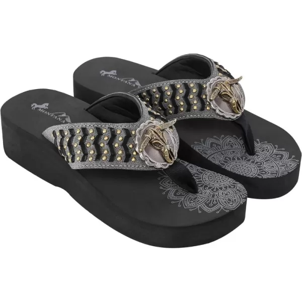 Montana West Flip Flops for women Wedge Flip Flops Western Wedge Sandals Bling Flip Flops Beach Sandals