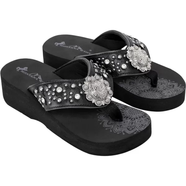 Montana West Flip Flops for women Wedge Flip Flops Western Wedge Sandals Bling Flip Flops Beach Sandals