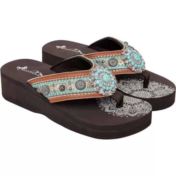 Montana West Flip Flops for women Wedge Flip Flops Western Wedge Sandals Bling Flip Flops Beach Sandals