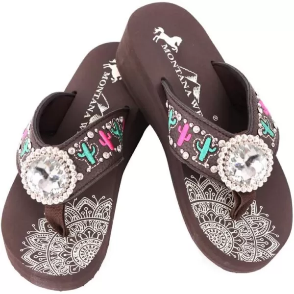 Montana West Flip Flops for women Wedge Flip Flops Western Wedge Sandals Bling Flip Flops Beach Sandals