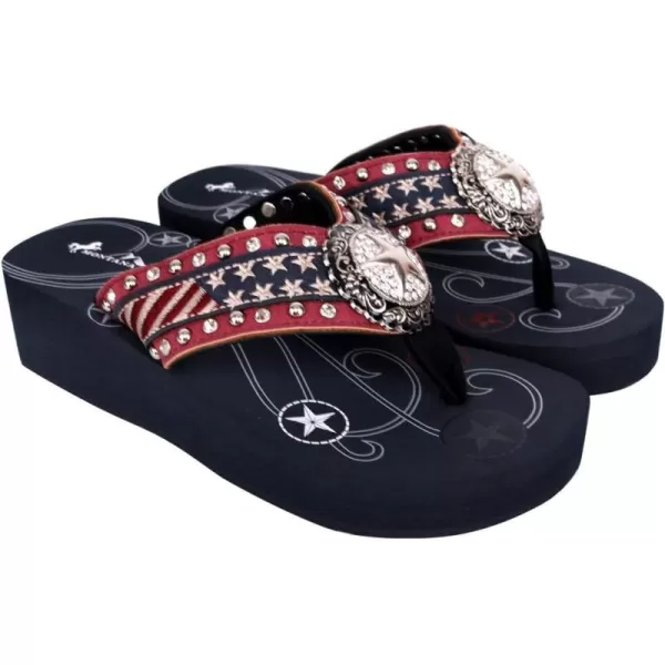 Montana West Flip Flops for women Wedge Flip Flops Western Wedge Sandals Bling Flip Flops Beach Sandals