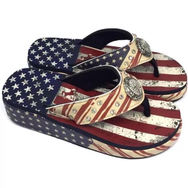 Montana West Flip Flops for women Wedge Flip Flops Western Wedge Sandals Bling Flip Flops Beach Sandals