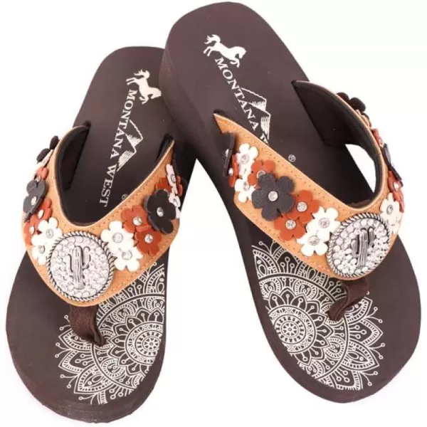 Montana West Flip Flops for women Wedge Flip Flops Western Wedge Sandals Bling Flip Flops Beach Sandals