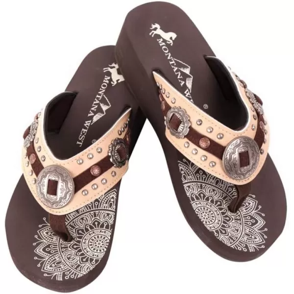 Montana West Flip Flops for women Wedge Flip Flops Western Wedge Sandals Bling Flip Flops Beach Sandals