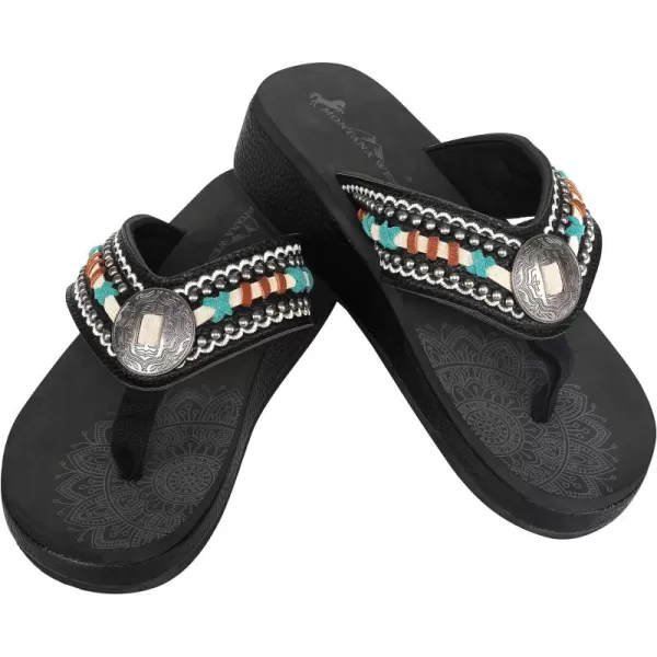 Montana West Flip Flops for women Wedge Flip Flops Western Wedge Sandals Bling Flip Flops Beach Sandals