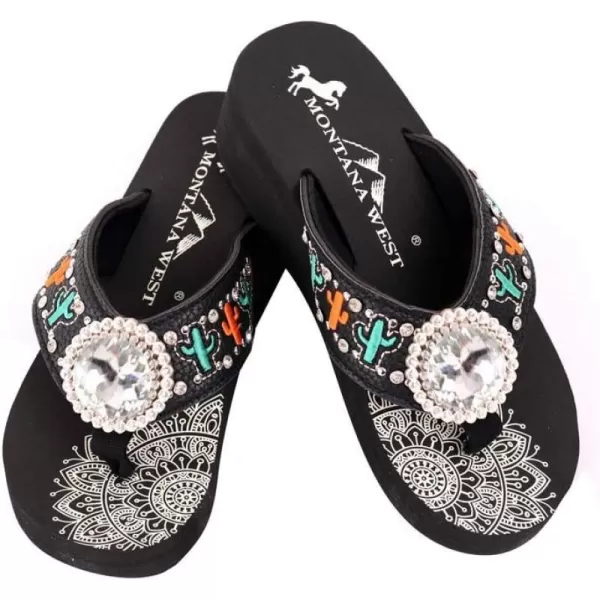 Montana West Flip Flops for women Wedge Flip Flops Western Wedge Sandals Bling Flip Flops Beach Sandals