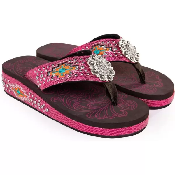 Montana West Flip Flops for women Wedge Flip Flops Western Wedge Sandals Bling Flip Flops Beach Sandals