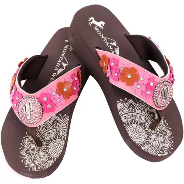 Montana West Flip Flops for women Wedge Flip Flops Western Wedge Sandals Bling Flip Flops Beach Sandals