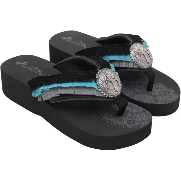 Montana West Flip Flops for women Wedge Flip Flops Western Wedge Sandals Bling Flip Flops Beach Sandals