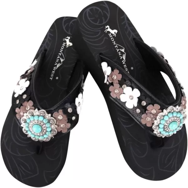 Montana West Flip Flops for women Wedge Flip Flops Western Wedge Sandals Bling Flip Flops Beach Sandals