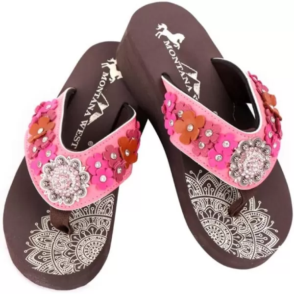 Montana West Flip Flops for women Wedge Flip Flops Western Wedge Sandals Bling Flip Flops Beach Sandals