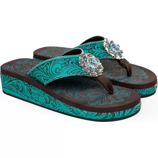 Montana West Flip Flops for women Wedge Flip Flops Western Wedge Sandals Bling Flip Flops Beach Sandals