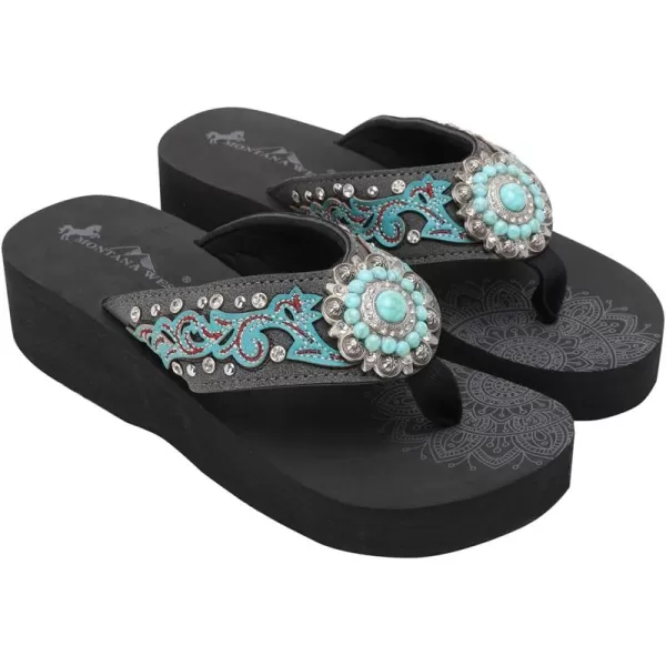 Montana West Flip Flops for women Wedge Flip Flops Western Wedge Sandals Bling Flip Flops Beach Sandals