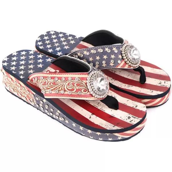 Montana West Flip Flops for women Wedge Flip Flops Western Wedge Sandals Bling Flip Flops Beach Sandals