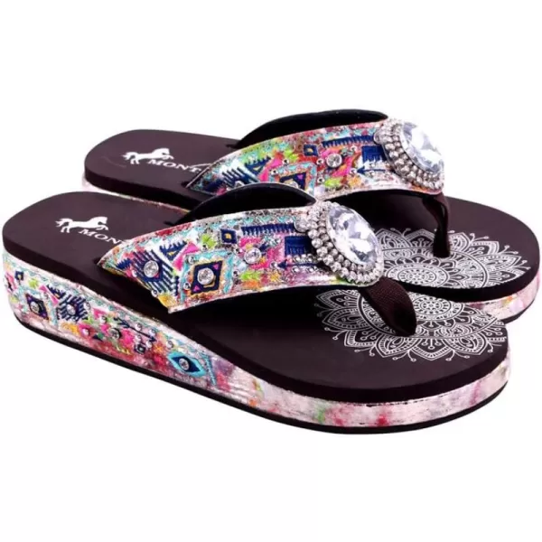 Montana West Flip Flops for women Wedge Flip Flops Western Wedge Sandals Bling Flip Flops Beach Sandals