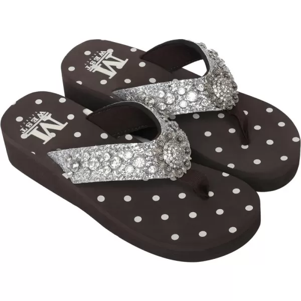 Montana West Flip Flops for women Wedge Flip Flops Western Wedge Sandals Bling Flip Flops Beach Sandals