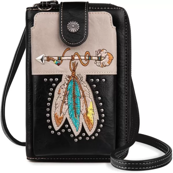 Montana West Western Small Crossbody Cell Phone Purses for Women CellPhone Wallet Bag