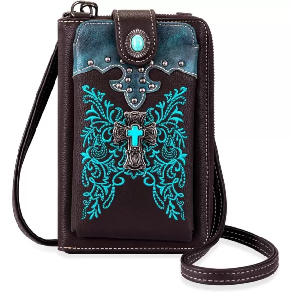 Montana West Western Small Crossbody Cell Phone Purses for Women CellPhone Wallet Bag