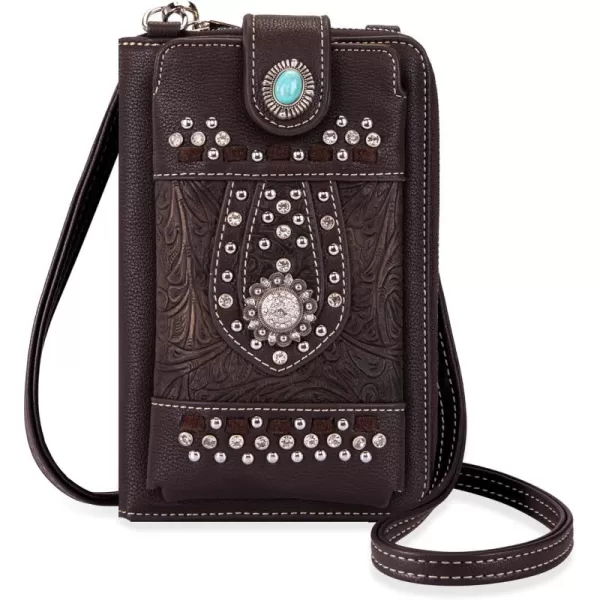 Montana West Western Small Crossbody Cell Phone Purses for Women CellPhone Wallet Bag