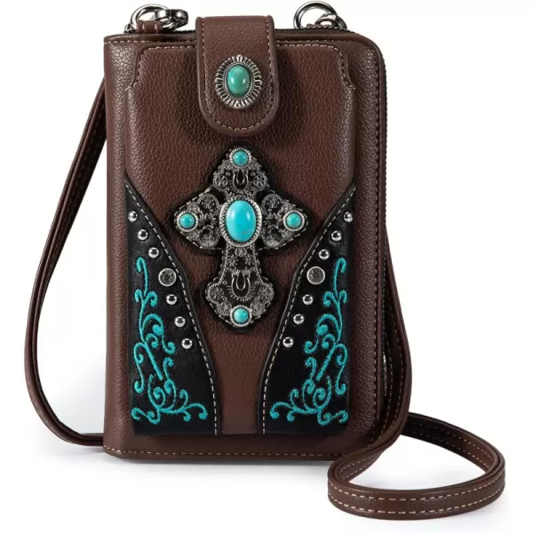 Montana West Western Small Crossbody Cell Phone Purses for Women CellPhone Wallet Bag