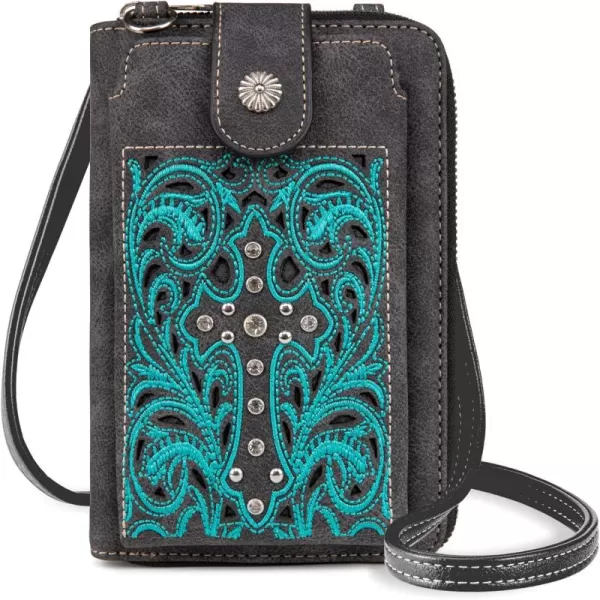 Montana West Western Small Crossbody Cell Phone Purses for Women CellPhone Wallet Bag