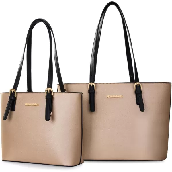 Tote Handbag Purse Set for Women Large and Medium 2pcs Satchel Shoulder Bag with Holster