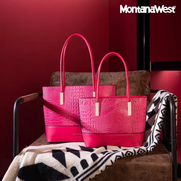 Montana West 2Pcs Tote Bags for Women Medium Satchel Purse Set