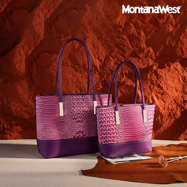 Montana West 2Pcs Tote Bags for Women Medium Satchel Purse Set