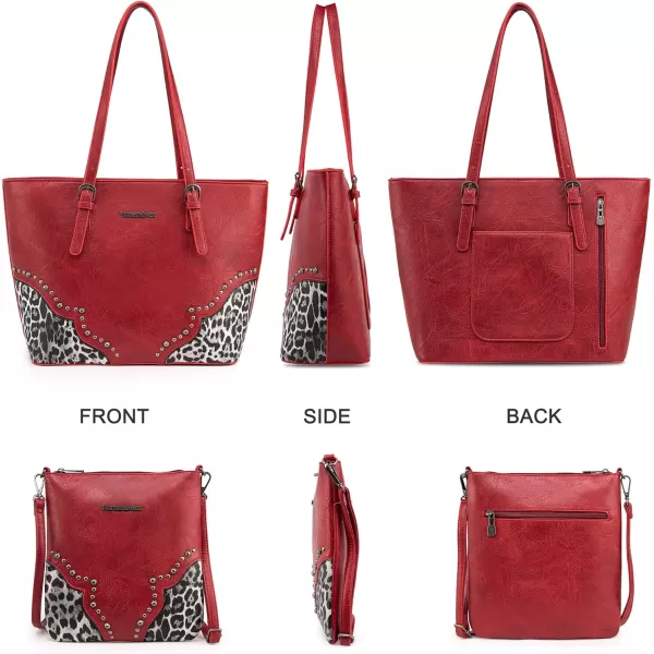 Montana West 3pcs Handbag Set Leopard Print Tote Bag for Women