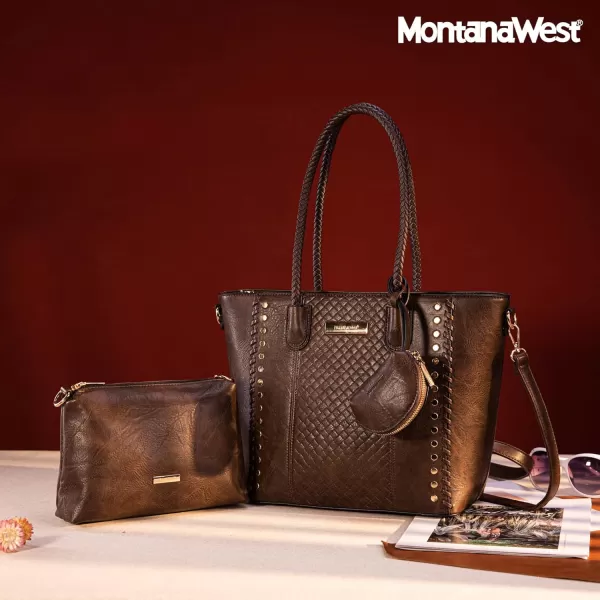 Montana West 3pcs Handbag Set Leopard Print Tote Bag for Women