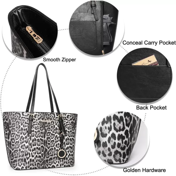 Montana West 3pcs Handbag Set Leopard Print Tote Bag for Women