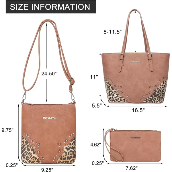 Montana West 3pcs Handbag Set Leopard Print Tote Bag for Women