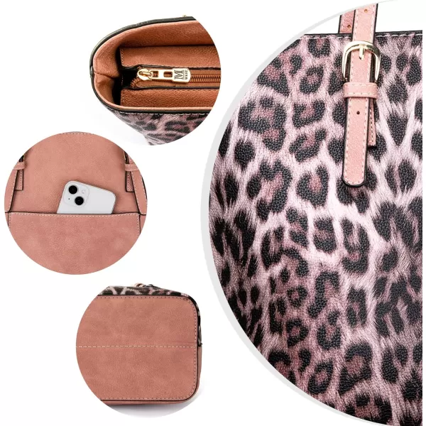 Montana West 3pcs Handbag Set Leopard Print Tote Bag for Women