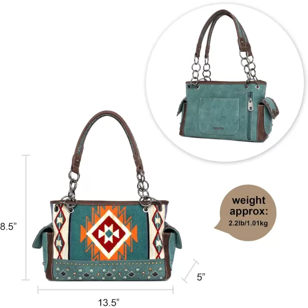 Montana West Aztec Tapestry Collection Tote Bag Western Shoulder Handbag and Crossbody Purse for Women