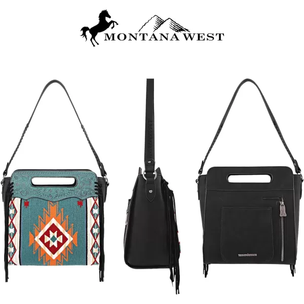 Montana West Aztec Tapestry Collection Tote Bag Western Shoulder Handbag and Crossbody Purse for Women