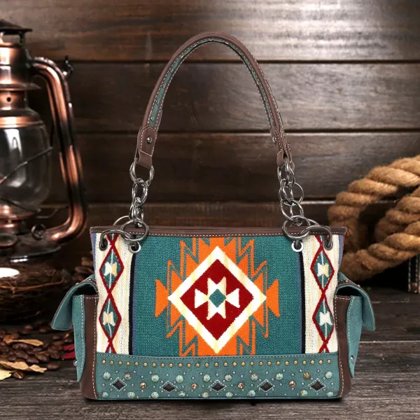 Montana West Aztec Tapestry Collection Tote Bag Western Shoulder Handbag and Crossbody Purse for Women