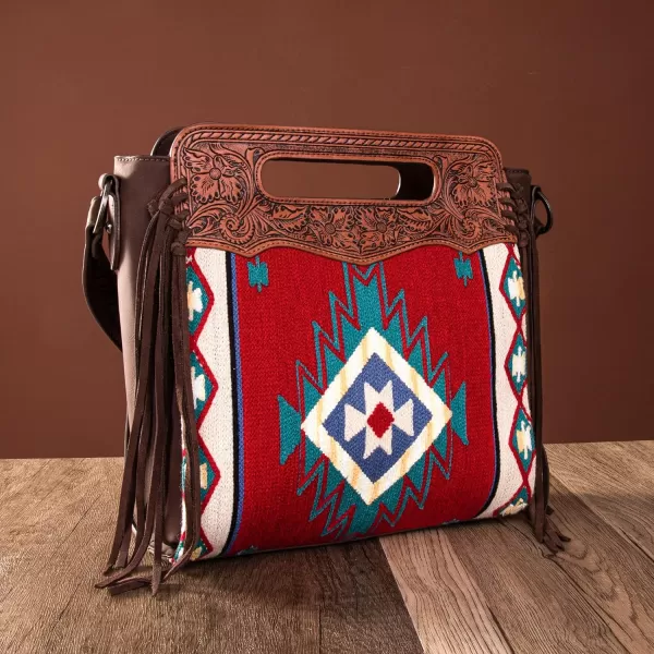 Montana West Aztec Tapestry Collection Tote Bag Western Shoulder Handbag and Crossbody Purse for Women