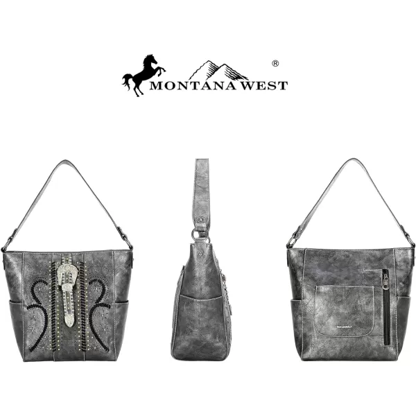 Montana West Buckle Collection Western Handbag for Women Tote Purse with Wallet