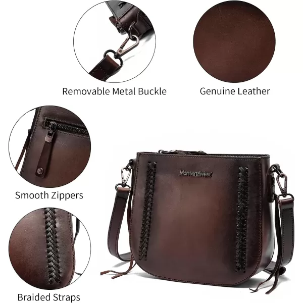 Montana West Crossbody Bags for Women Genuine Leather Cell Phone Purse Wallet Lightweight Shoulder Bag Travel Purse